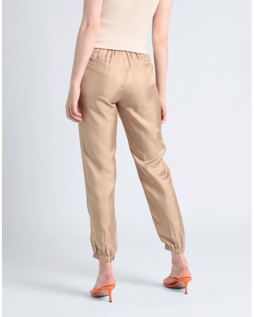 ARKET Satin Pants in Beige (Natural) | Lyst