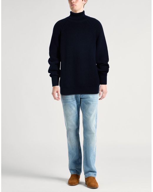 Lardini Blue Midnight Turtleneck Wool for men