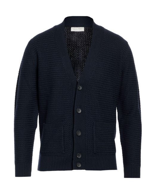 FILIPPO DE LAURENTIIS Blue Cardigan Virgin Wool for men
