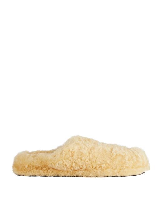Jil Sander Natural Mules & Clogs Shearling
