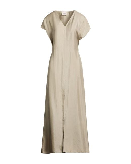 Alysi Natural Chocolat Maxi Dress Silk