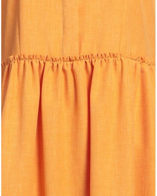 Caractere Orange Mini Dress Polyester