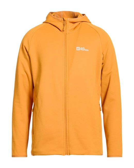 Jack Wolfskin Orange Sweatshirt Polyester, Elastane for men