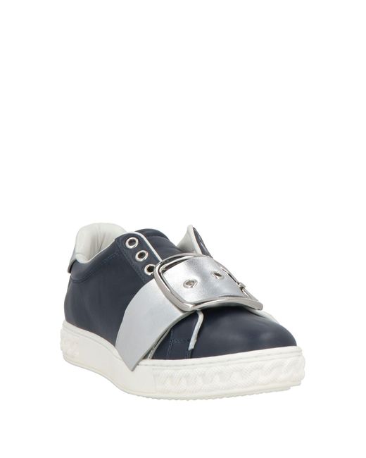 Casadei Blue Sneakers Leather