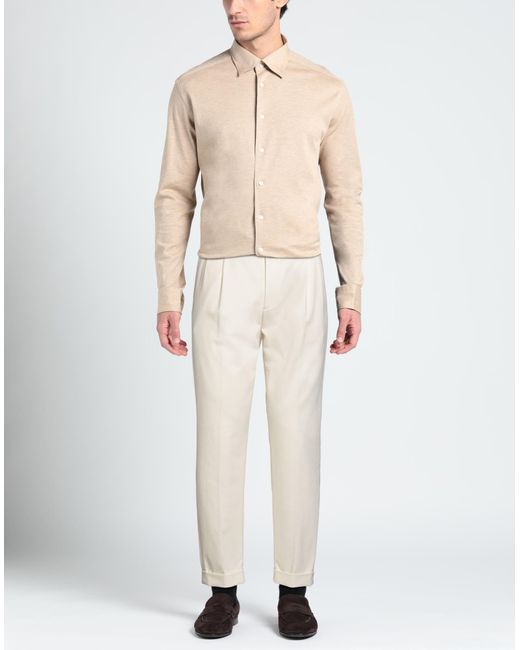 GTA IL PANTALONE White Ivory Pants Polyester, Viscose, Elastane for men