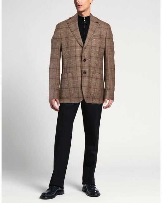 BRERAS Milano Brown Blazer Virgin Wool for men