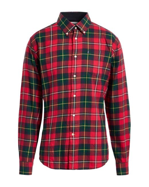 Barbour Shirt in Red for Men Lyst UK