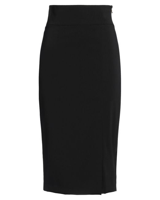 Patrizia Pepe Black Midi Skirt