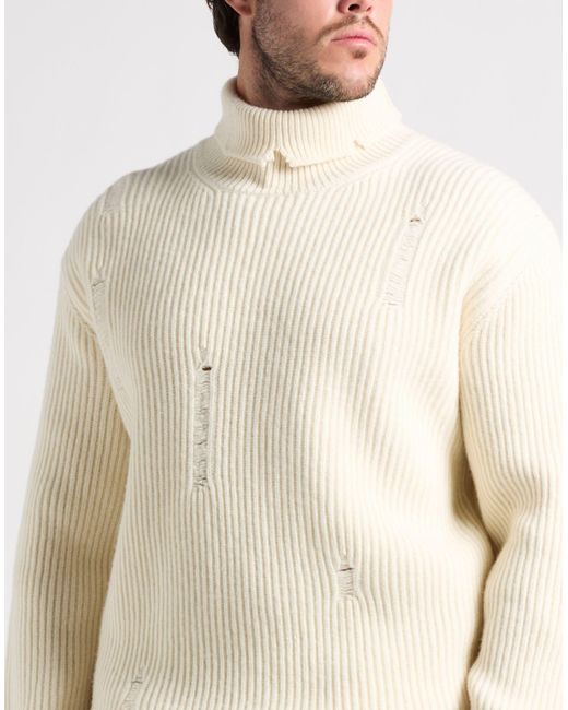 Ann Demeulemeester White Ivory Turtleneck Virgin Wool for men