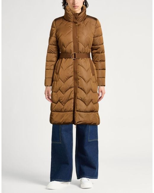 Fracomina Brown Camel Puffer Nylon