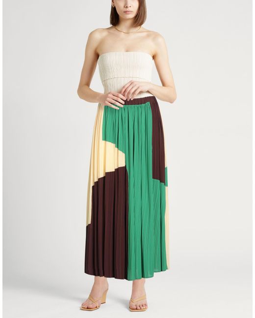 Alysi Green Midi Skirt