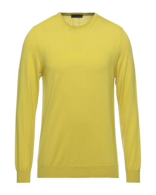 +39 Masq Yellow Sweater Merino Wool for men