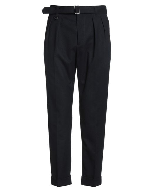 Paolo Pecora Black Midnight Pants Polyester, Viscose, Elastane for men