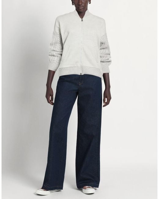 Eleventy White Light Cardigan Wool, Lyocell, Cotton, Polyamide, Synthetic Fibers
