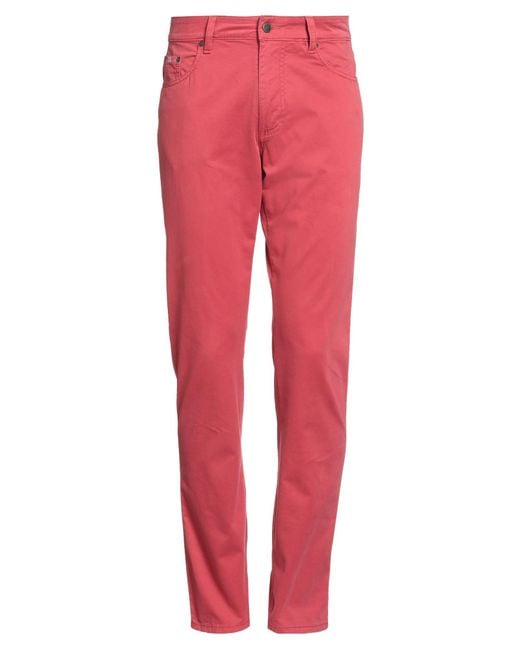 Hackett Red Coral Pants Cotton, Elastane for men