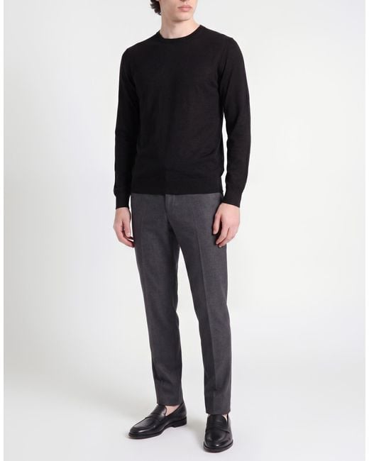 Moorer Black Sweater Virgin Wool for men