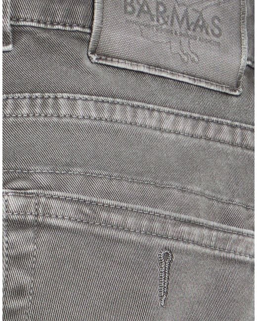 BARMAS Gray Pants Cotton, Elastane for men