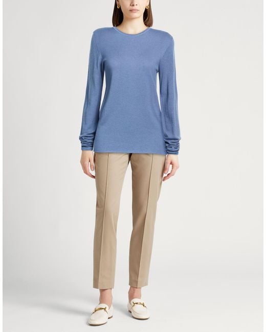 Majestic Filatures Blue Sweater Cashmere