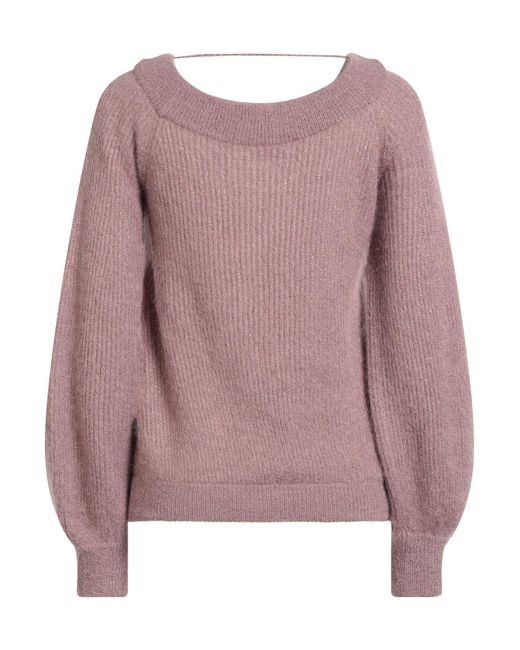 Brunello Cucinelli Pink Antique Rose Sweater Mohair Wool, Alpaca Wool, Polyamide, Viscose, Polyester