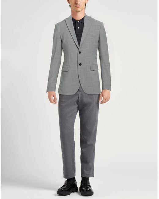 Liu Jo Gray Blazer Polyester, Wool, Elastane for men