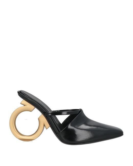 Ferragamo Black Mules & Clogs Calfskin