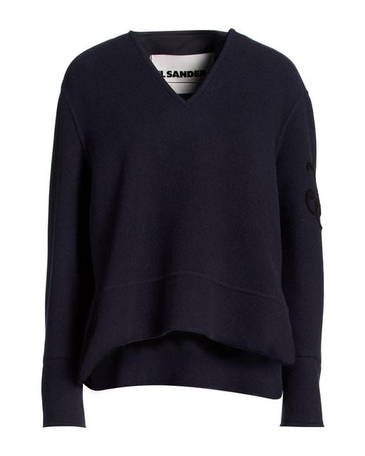 Jil Sander Blue Midnight Top Virgin Wool