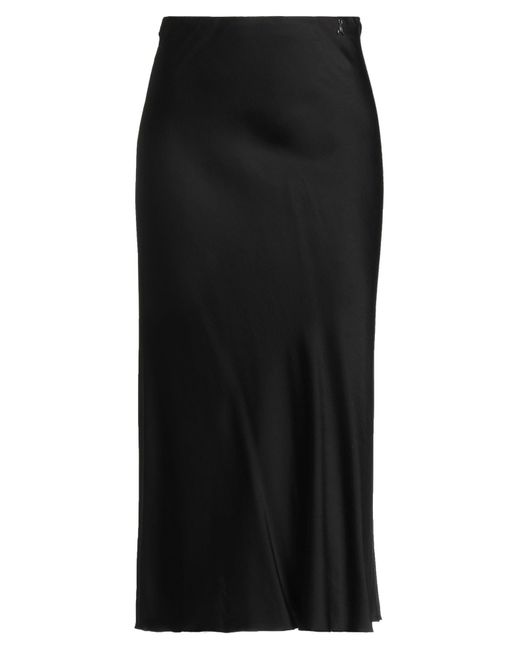 Patrizia Pepe Black Midi Skirt Viscose, Polyamide, Elastane