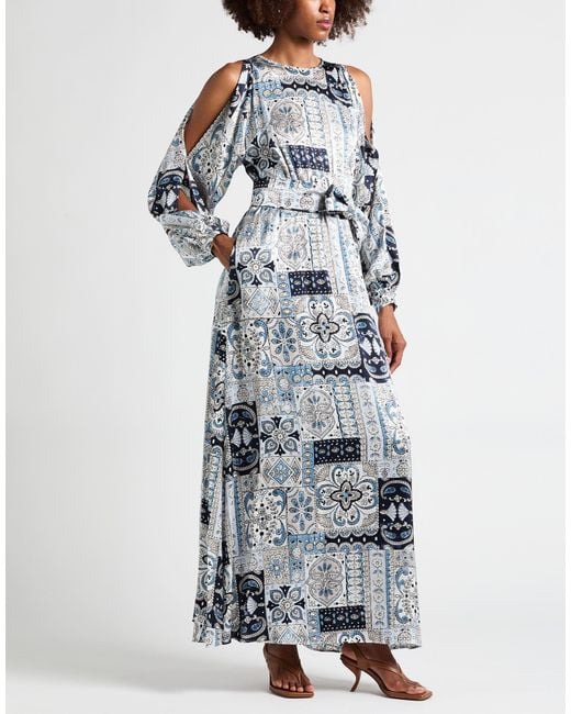 Eleventy White Maxi Dress Silk