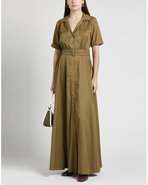 Staud Metallic Maxi-Kleid