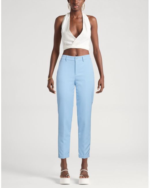 Liu Jo Blue Better Light Pants Polyester, Elastane