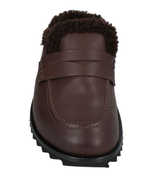 Officine Creative Brown Mules & Clogs Shearling