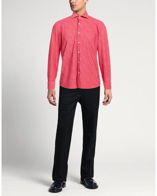 Ghirardelli Pink Coral Shirt Polyamide, Elastane for men