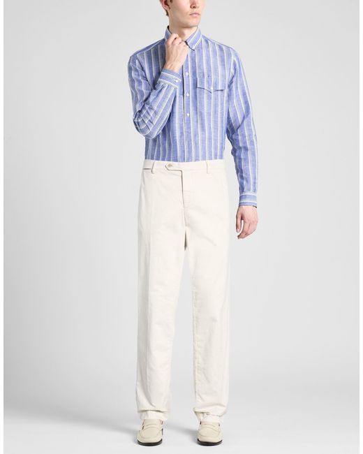 Hackett White Pants Cotton, Elastane for men