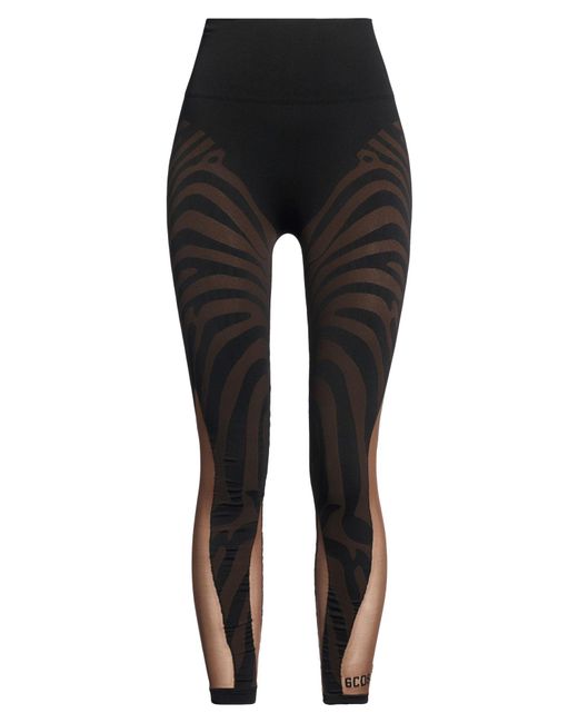 GCDS X WOLFORD Black Leggings