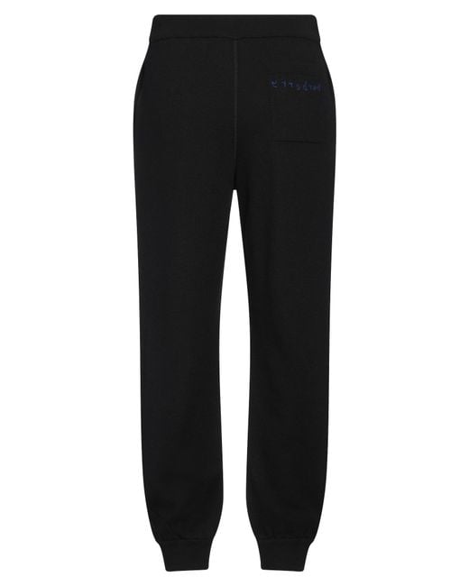 Burberry Black Embroidered Wool Track Pants for men