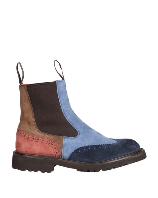Tricker's Blue Ankle Boots Leather