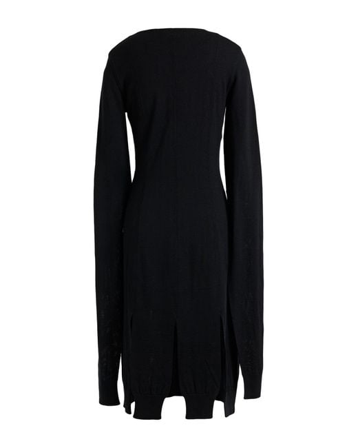 Moschino Black Midi Dress Virgin Wool