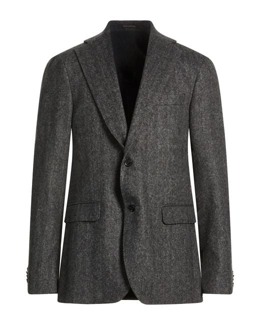 Oscar Jacobson Black Blazer Wool, Polyester, Nylon for men