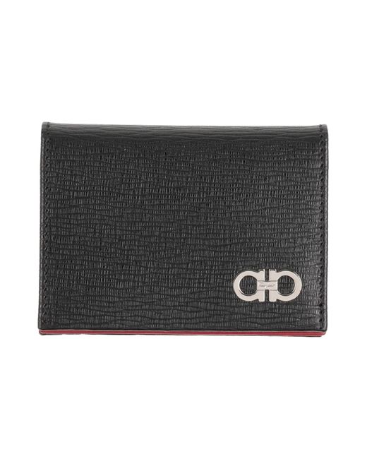 Ferragamo Black Wallet Calfskin for men