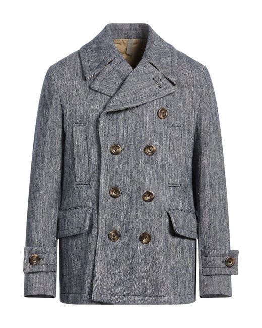 L.b.m. 1911 Gray Coat Cotton, Virgin Wool, Polyamide for men