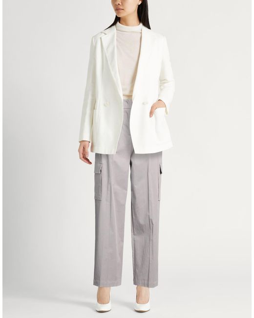 Peserico Gray Pants Cotton, Elastane