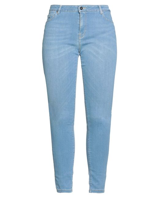 Tramarossa Blue W By Jeans Cotton, Polyester, Elastane