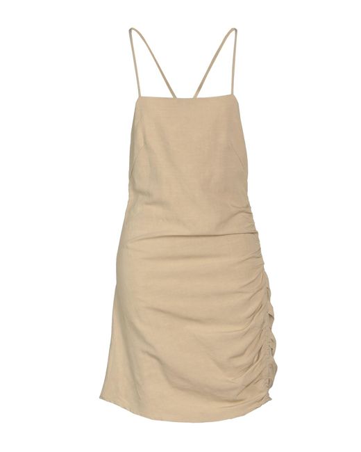 ViCOLO Natural Sand Mini Dress Viscose, Linen