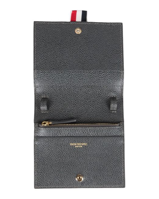 Thom Browne White Portemonnaie mit Tragriemen