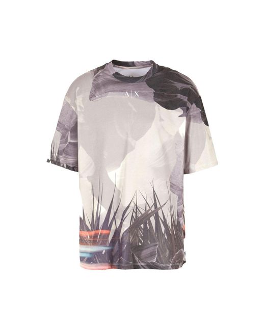 T-shirt Armani Exchange pour homme en coloris Gray