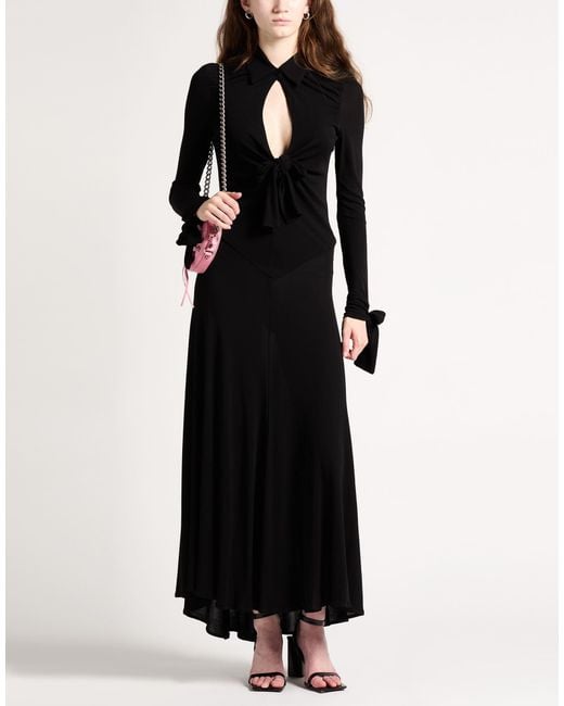 MSGM Black Maxi Dress Viscose