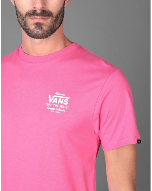 Vans Cotton T-shirt in Fuchsia (Pink 