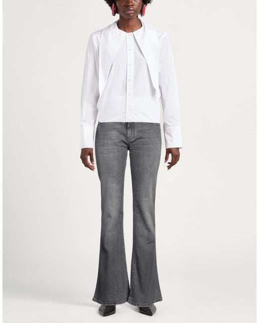 Pinko Gray Jeans Cotton, Elastane