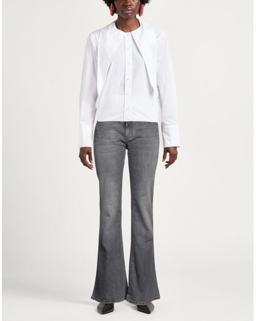 Pinko Gray Jeans Cotton, Elastane