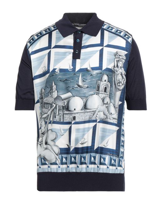 Dolce & Gabbana Blue Polo Shirt for men
